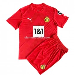 Camisola Borussia Dortmund Guarda-redes Criança Equipamento Primeiro 2022-2023 Manga Corta